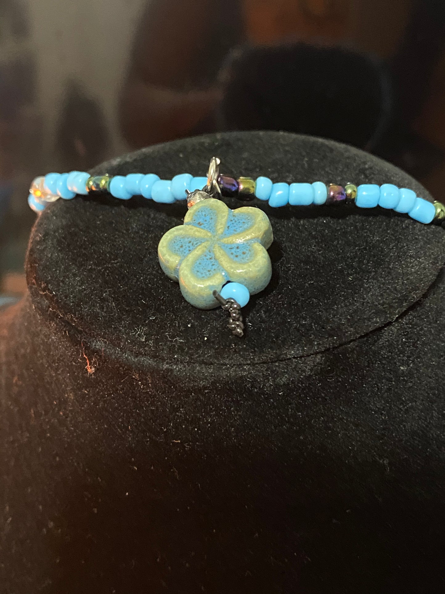 Flower Blue Choker